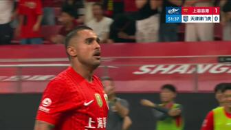 海港1-1津门虎,莱昂纳多与哈达斯各建一功