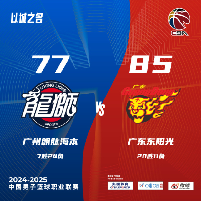 CBA第31轮:广东逆转广州 福建力克四川