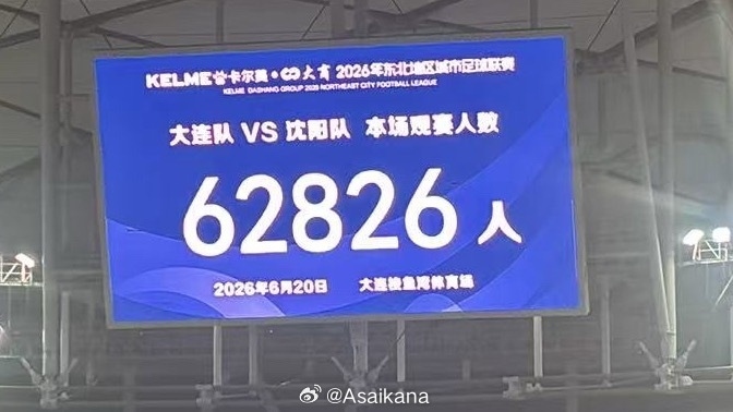 东北超创纪录,62826人见证大连沈阳德比